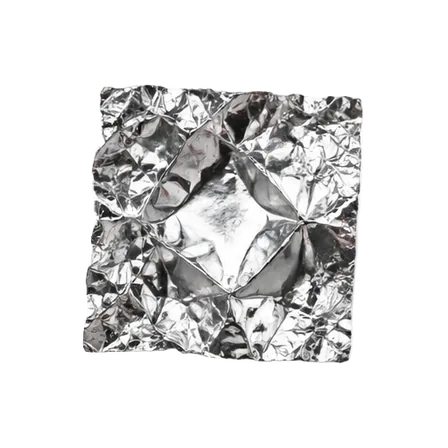 A 1 cm² scrap of aluminum foil